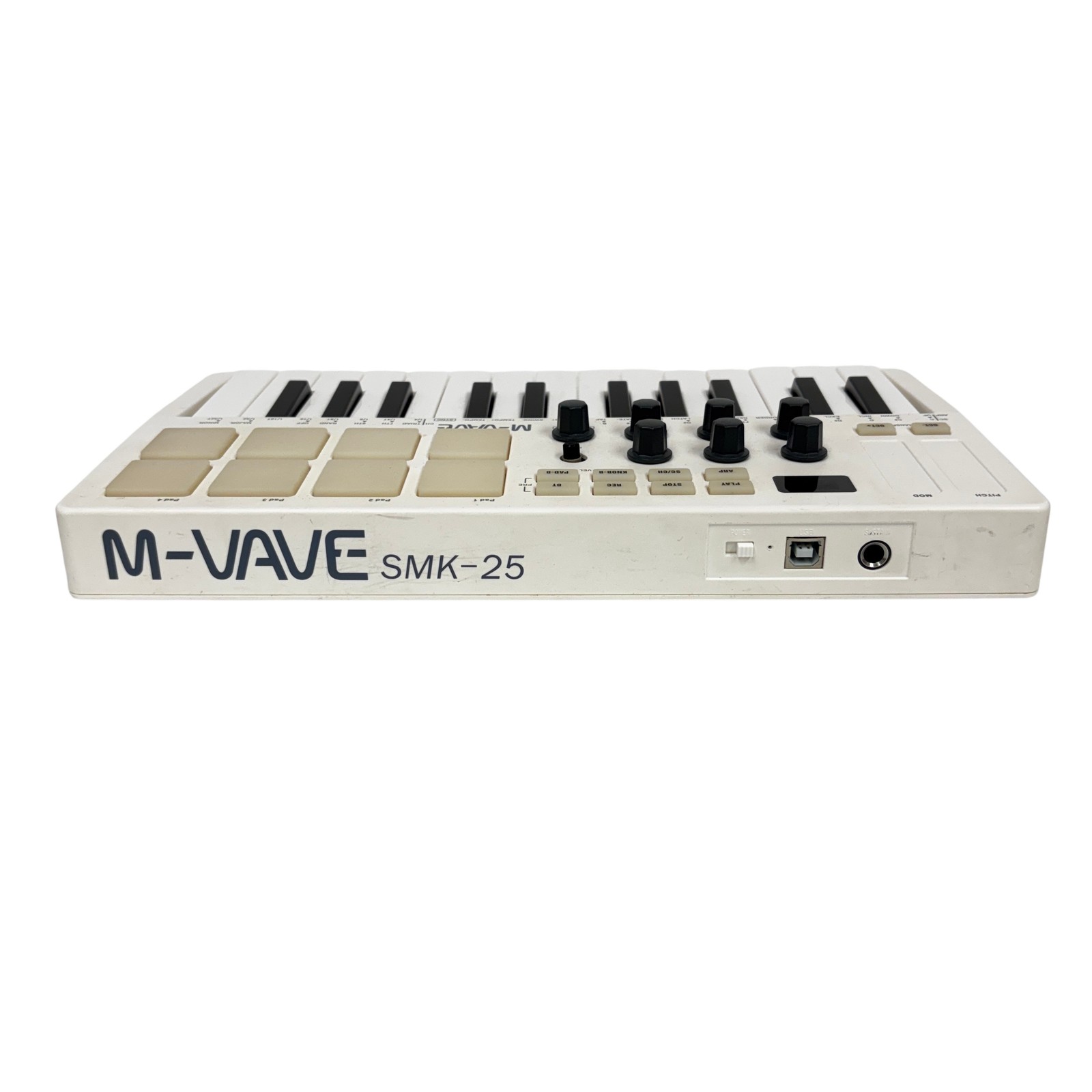 M-VAVE SMK-25 25-Key USB MIDI Keyboard Controller - White