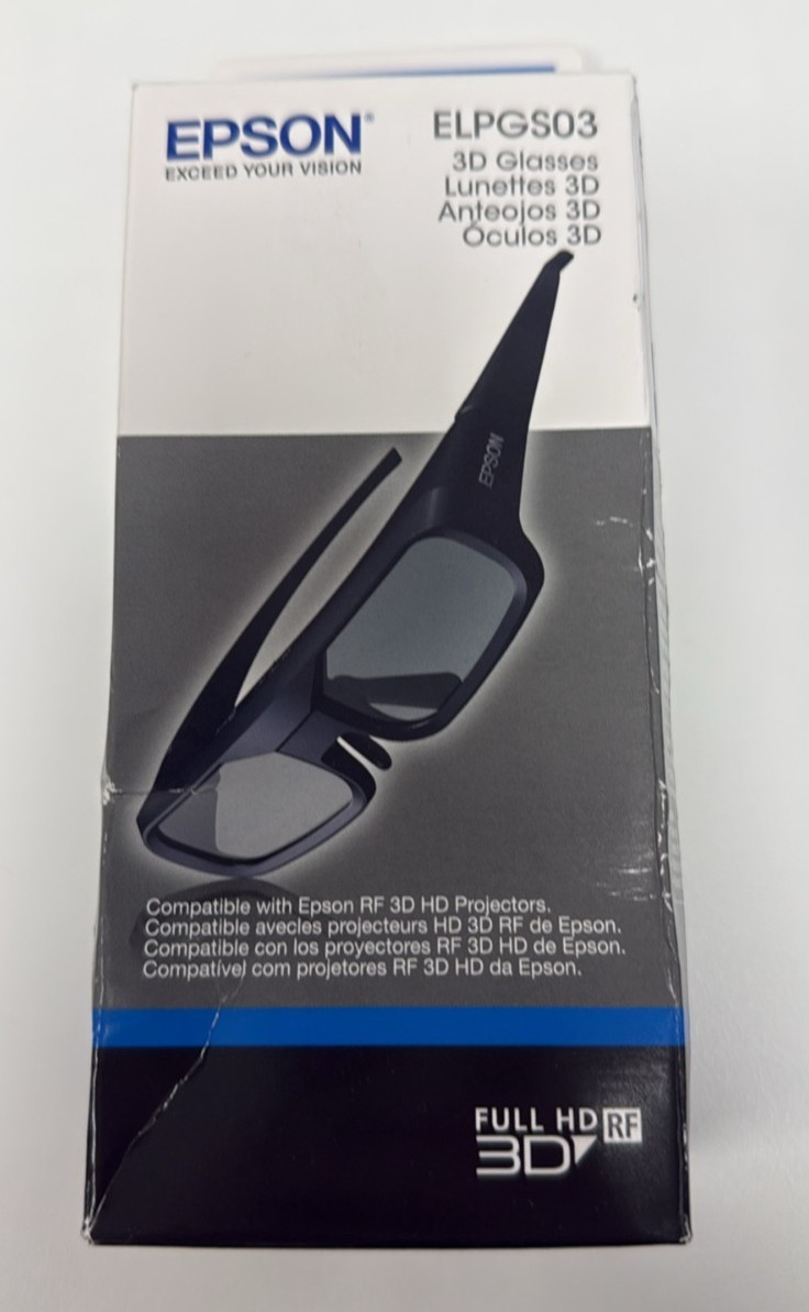 New Genuine ELPGS03 RF 3D Glasses For Epson Projector