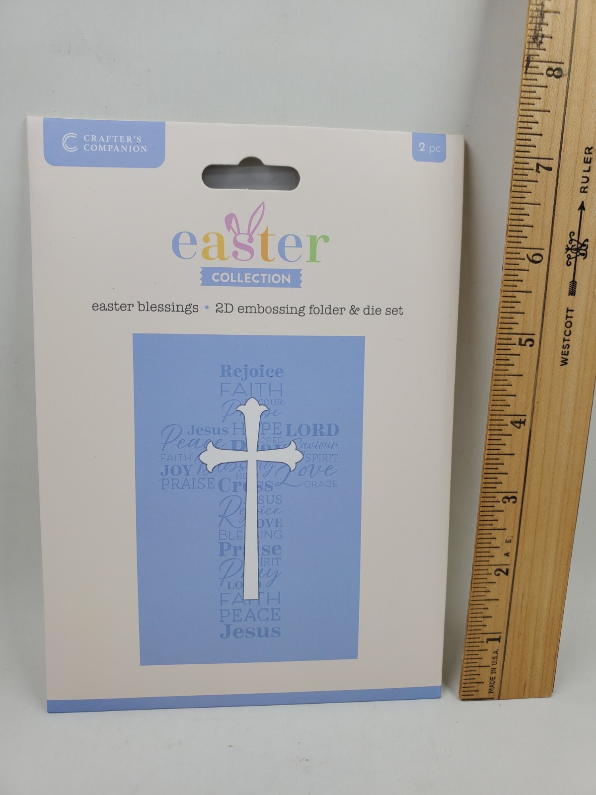 CC2 Crafters Companion Easter Blessings Cross 2D Embossing Folder & Die New