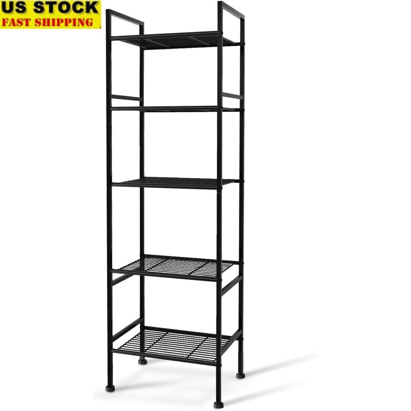 5-Tier Storage Shelf Heavy Duty Rust Proof Easy Assembly Home Office Garage New