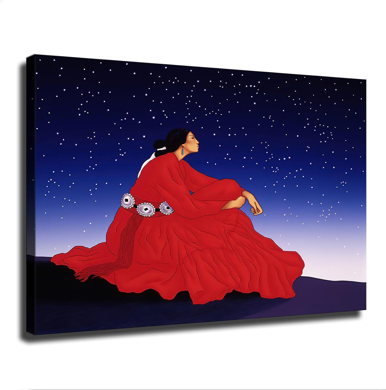 RC Gorman Navajo Velvet Canvas Poster Holiday Gift HD Picture Modern Aesthetics
