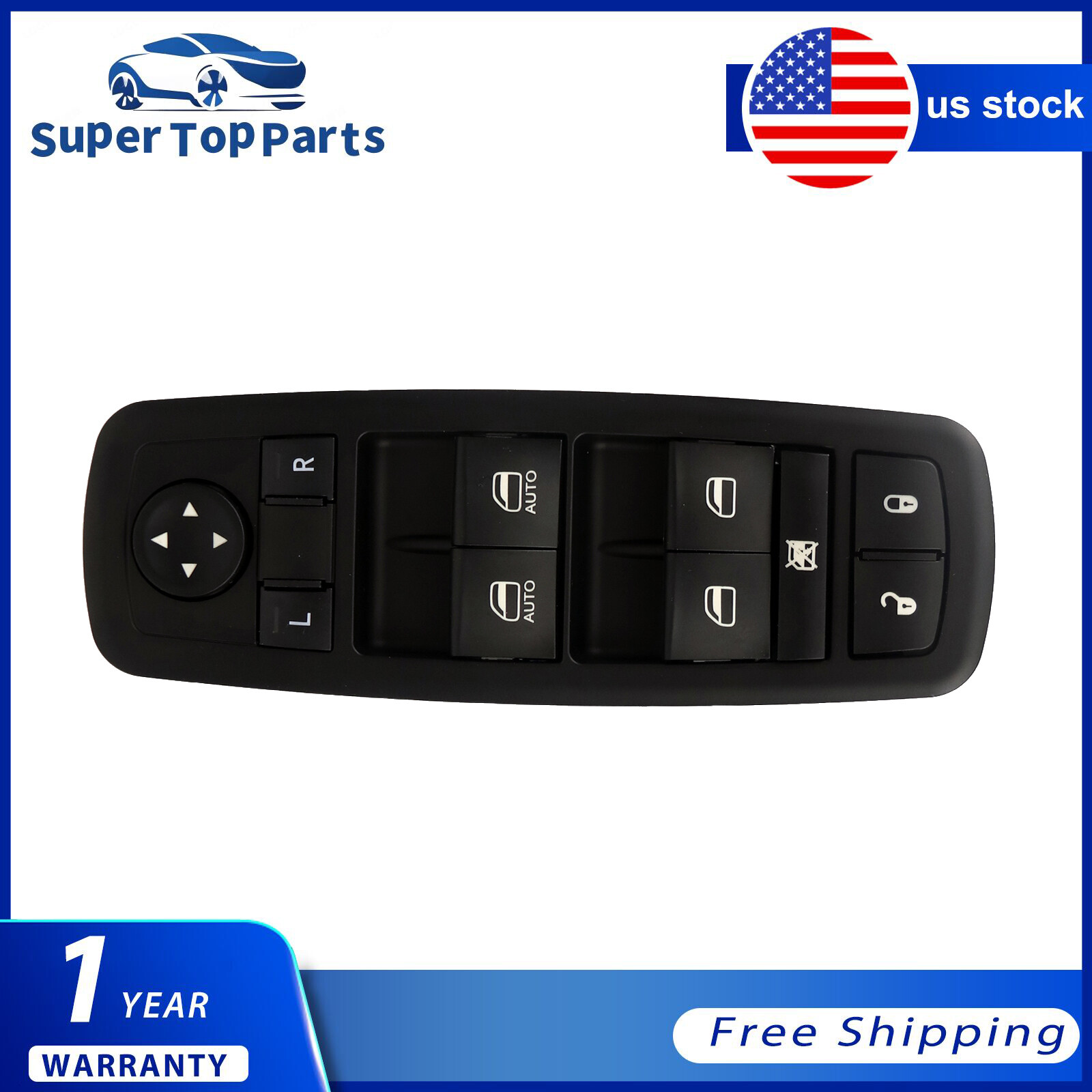 Master Control Window Switch for 2009-2012 Dodge Ram 1500 2500 4602863AB 901-473