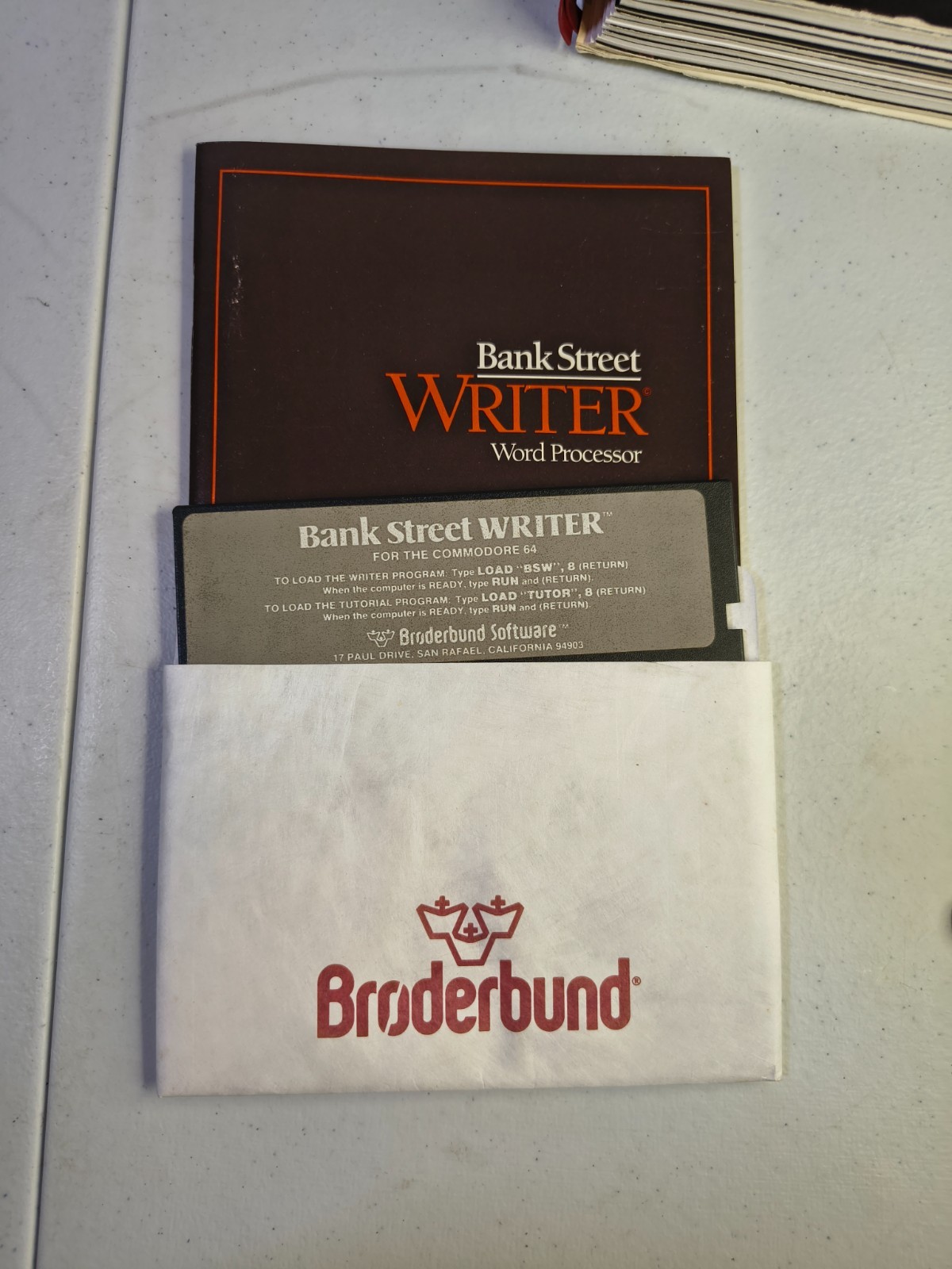 Bank Street Writer Commodore 64 Diskette Only - Broderbund Word Processor