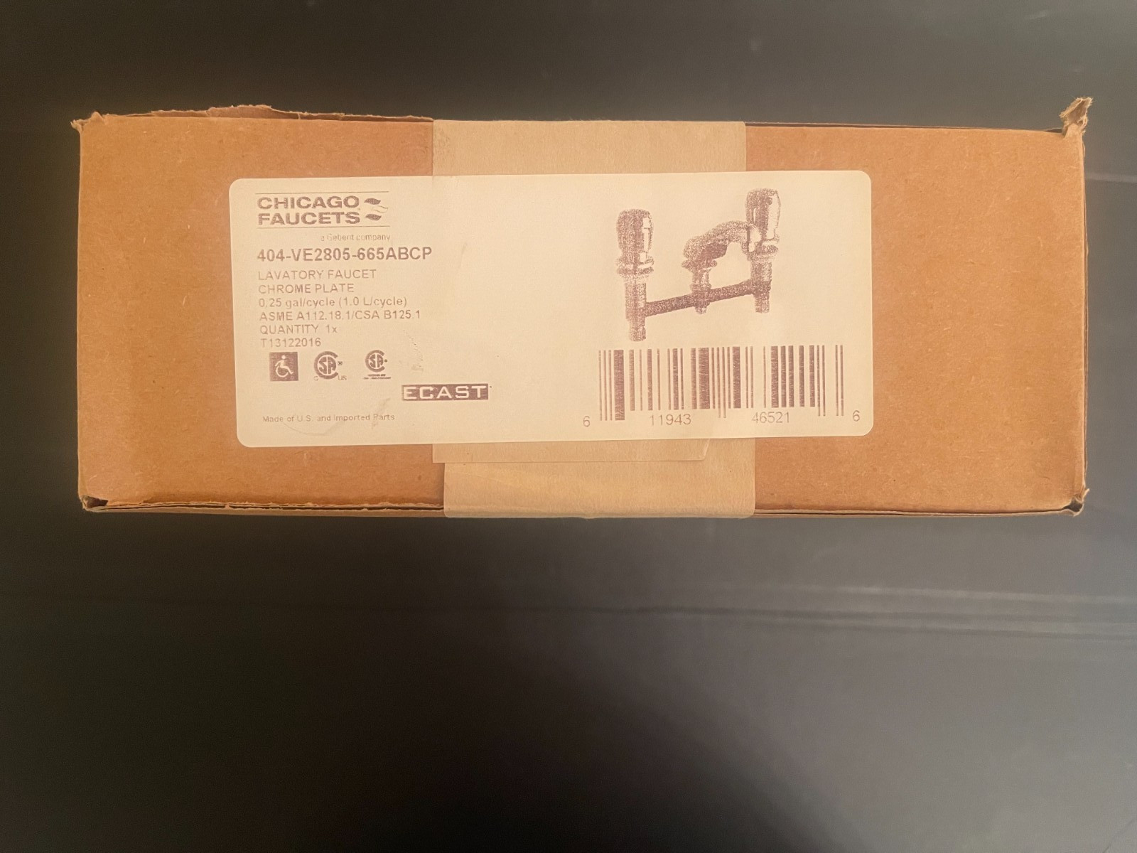 Chicago Faucets 404-VE2805-665ABCP 8-Inch