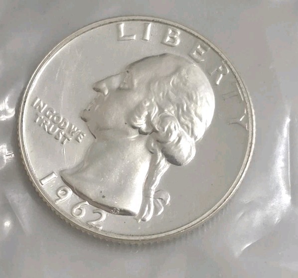 1962 SILVER Proof Washington Quarter Gem BU, From Storage, Needs A New Home 🔥