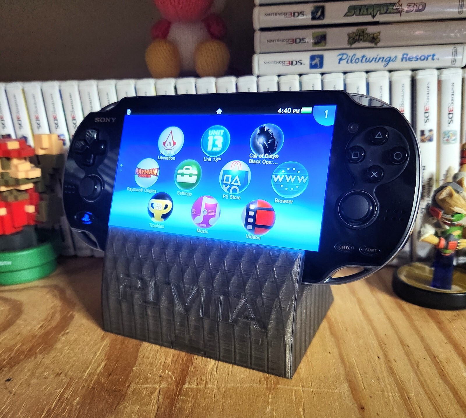 Smoke Gray PS Vita Charging Dock Handheld Display Collection Stand Playstation
