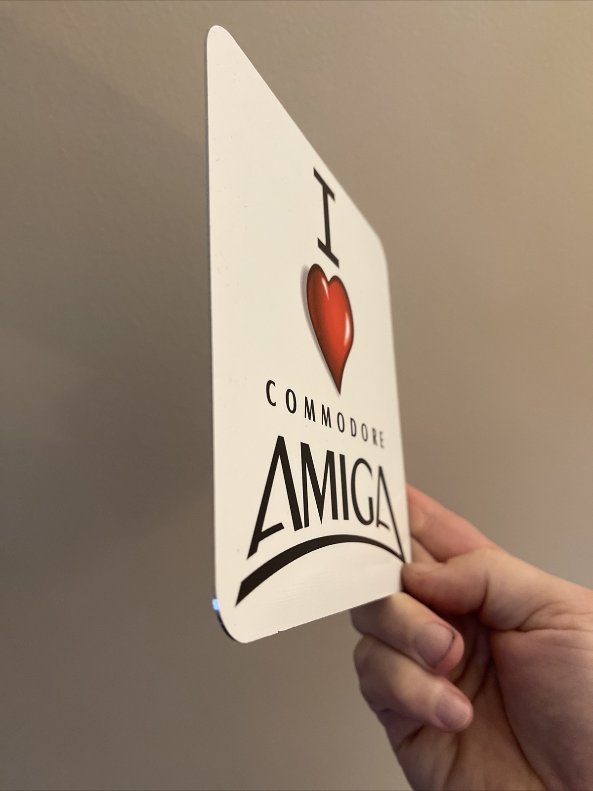 Commodore Amiga Aluminum Sign I LOVE MY COMMODORE