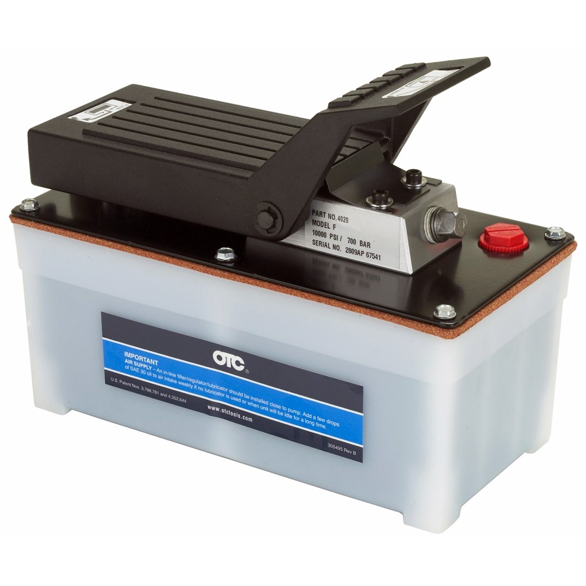 OTC4020 - OTC Air / Hydraulic Foot Pump 10,000 psi