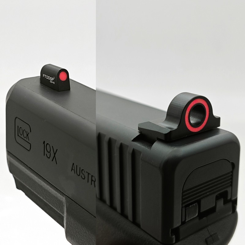 Ghost Ring Glow Night Sights for Taurus GX4 and Glock 17 19 26 27 33 34 35 Red