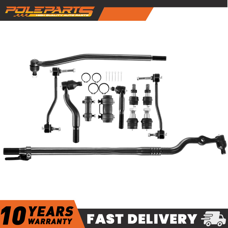 4WD 12X Front Ball Joints & Sway Bar Tie Rod Kit For 2000-2005 Ford F-250 F-350
