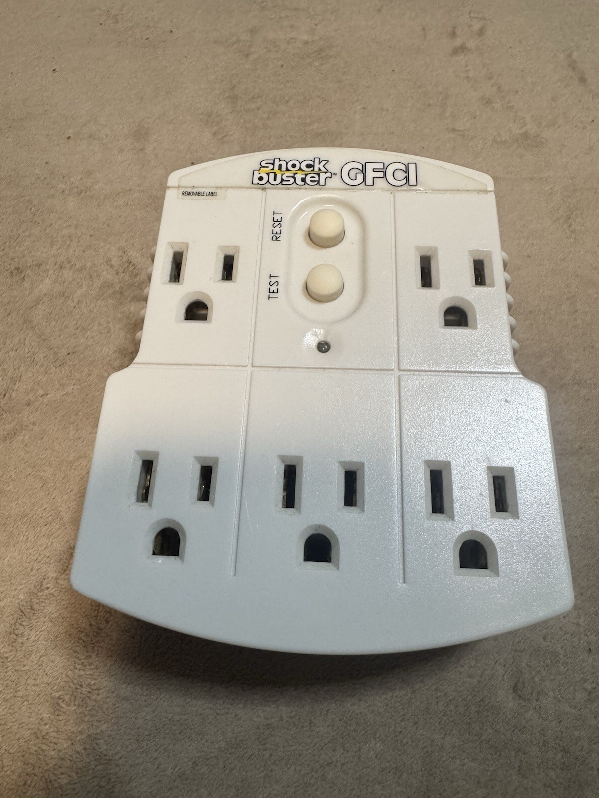 Shock Buster 5 Outlet GFCI by Tower Portable Safety Outlet