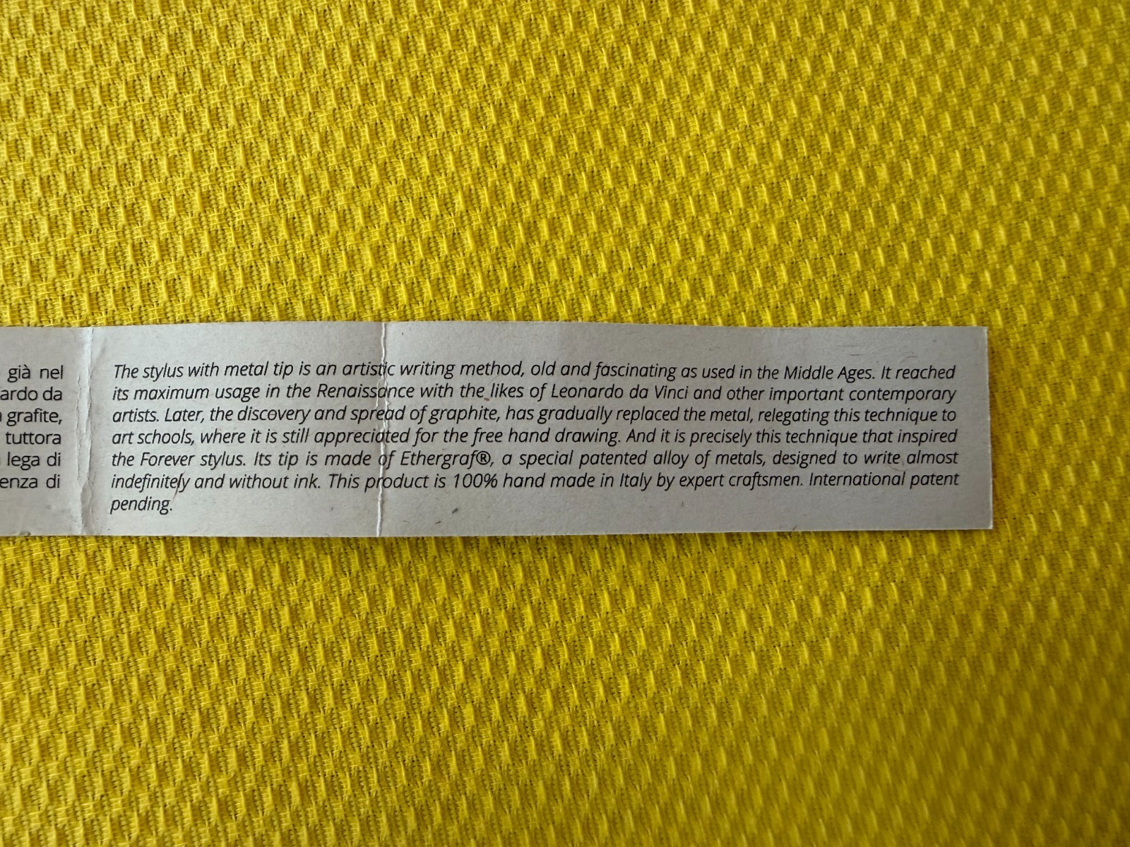 Pirinfarina Stylus-apparently never used except to test