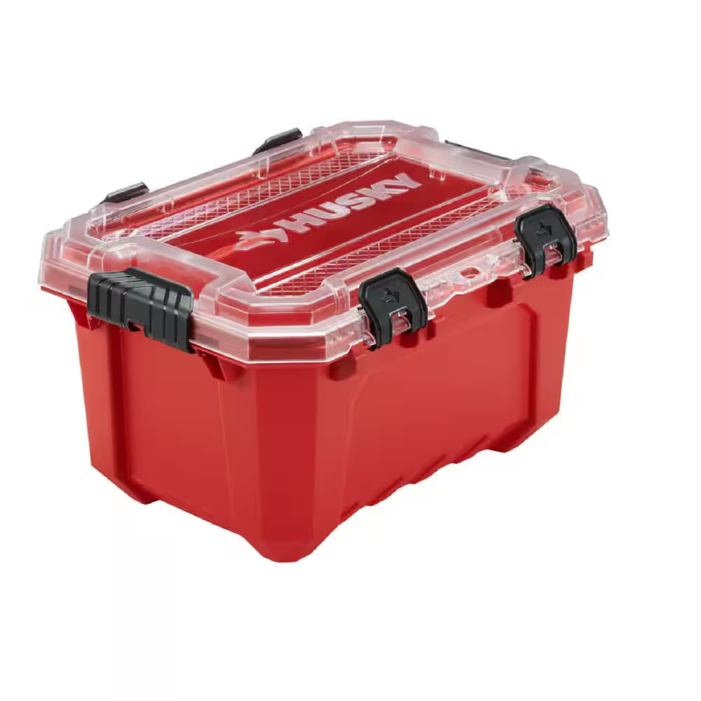 5-Gal. Professional Heavy Duty Waterproof Stackable Plastic Storage Container wi