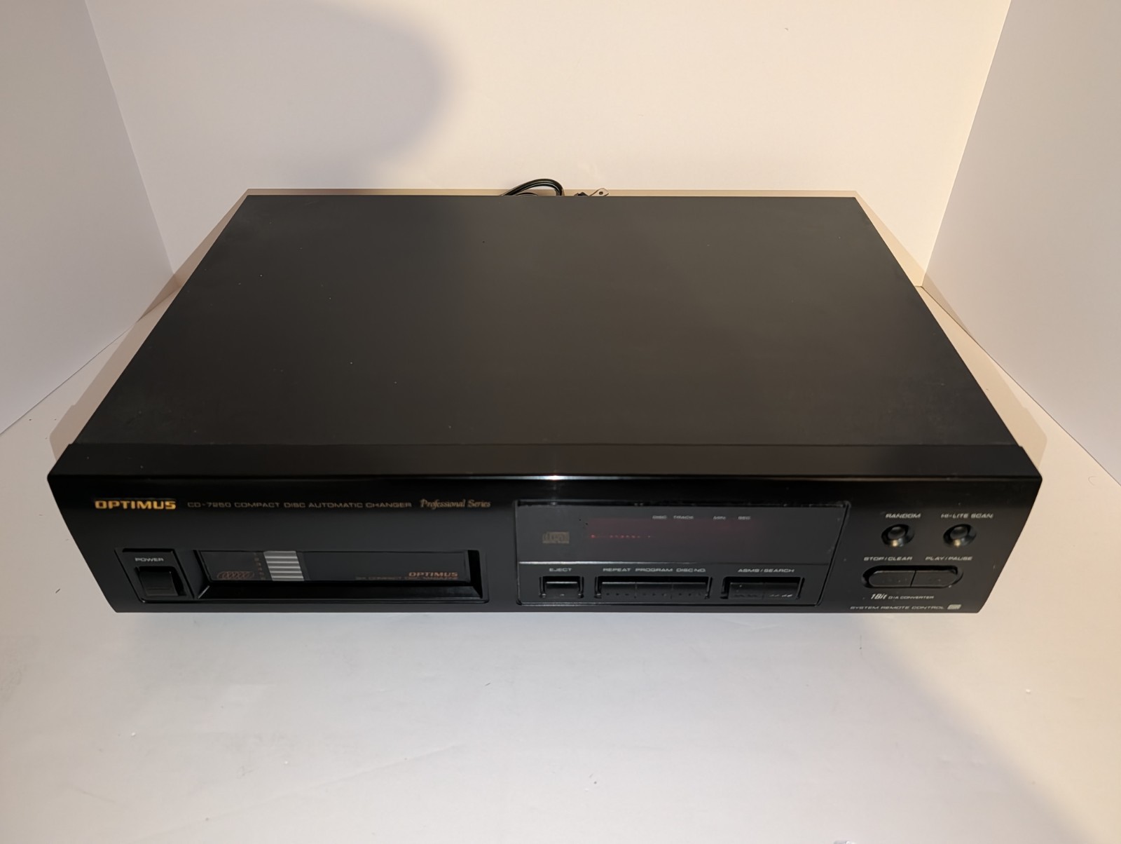 Optimus CD-7250  Automatic CD 6 Disc Changer w/ Cartridge TESTED & WORing