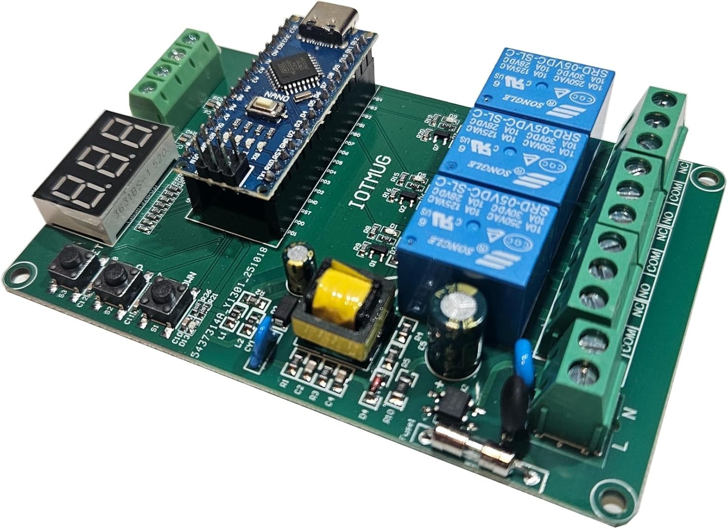 Arduino-Compatible Light Chaser Controller - 3 Way with Built-in LED Indicators