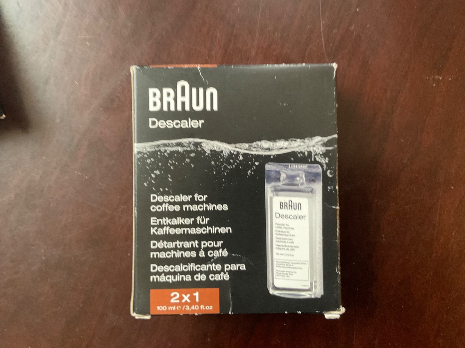 Braun Descaler 2 Doses 200ml, Universal Descaler For Coffee Machines new in box