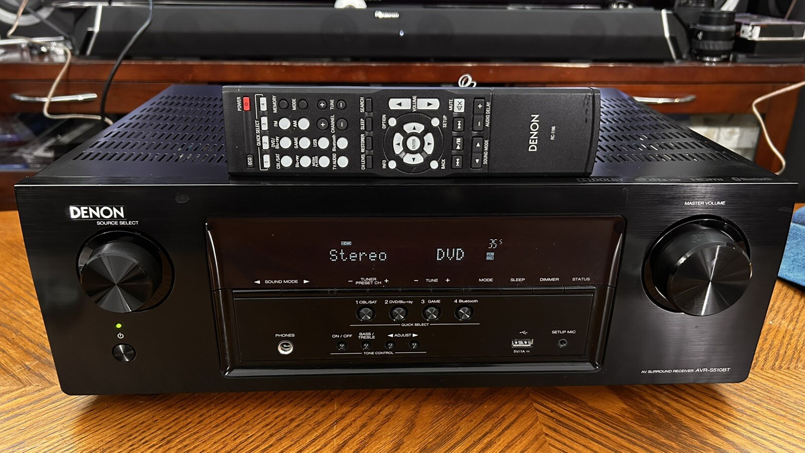 Denon AVR-S510BT Receiver - Bluetooth 5.2 Channel Full 4K Ultra HD AV *Read