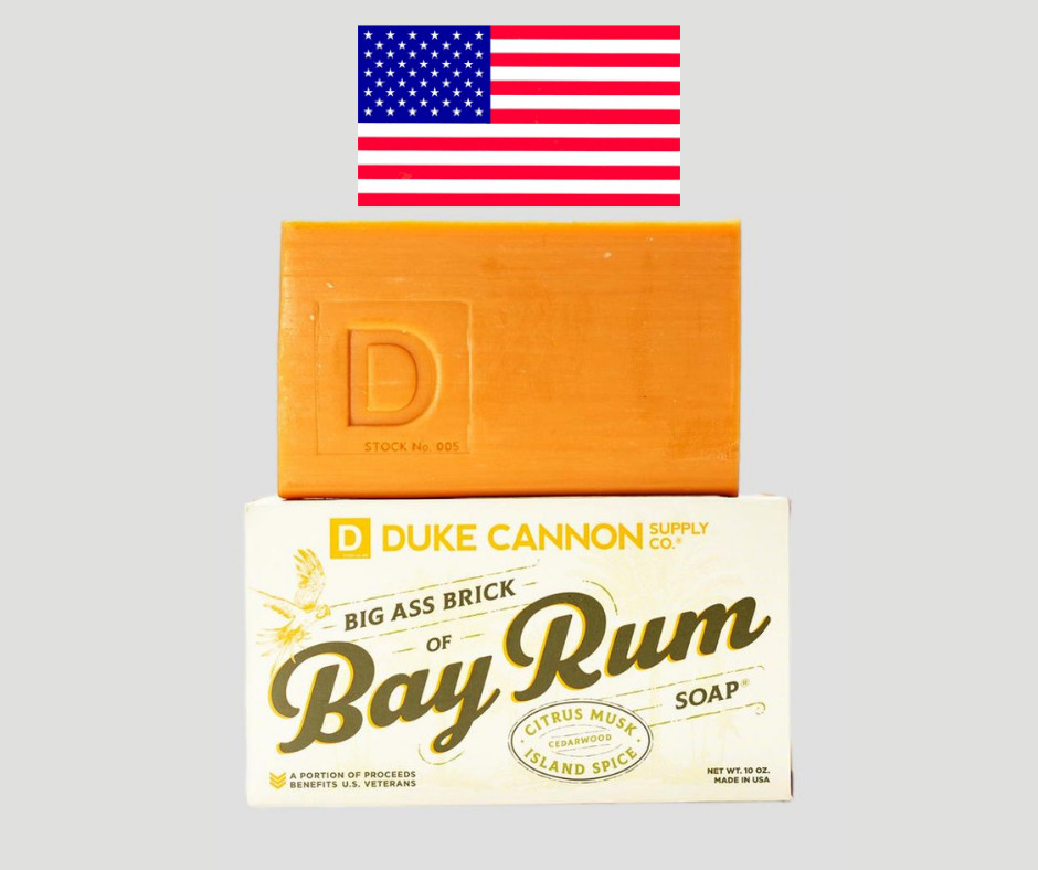 Duke Cannon Bay Rum Big Ass Brick of Soap for Men 10oz Citrus Musk Supports Vets