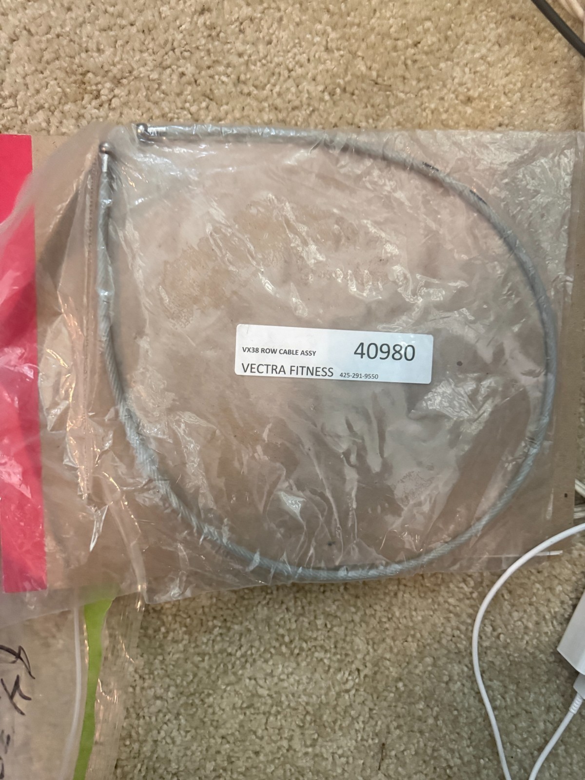 40980 Vectra Fitness VX-38 ROW/ ASSY CABLE