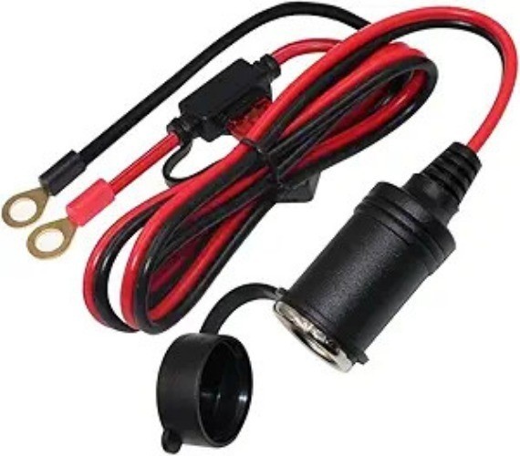 Car Female Cigarette Lighter to O Ring Terminal - 12V-24V Eyelet Battery 1 PACK