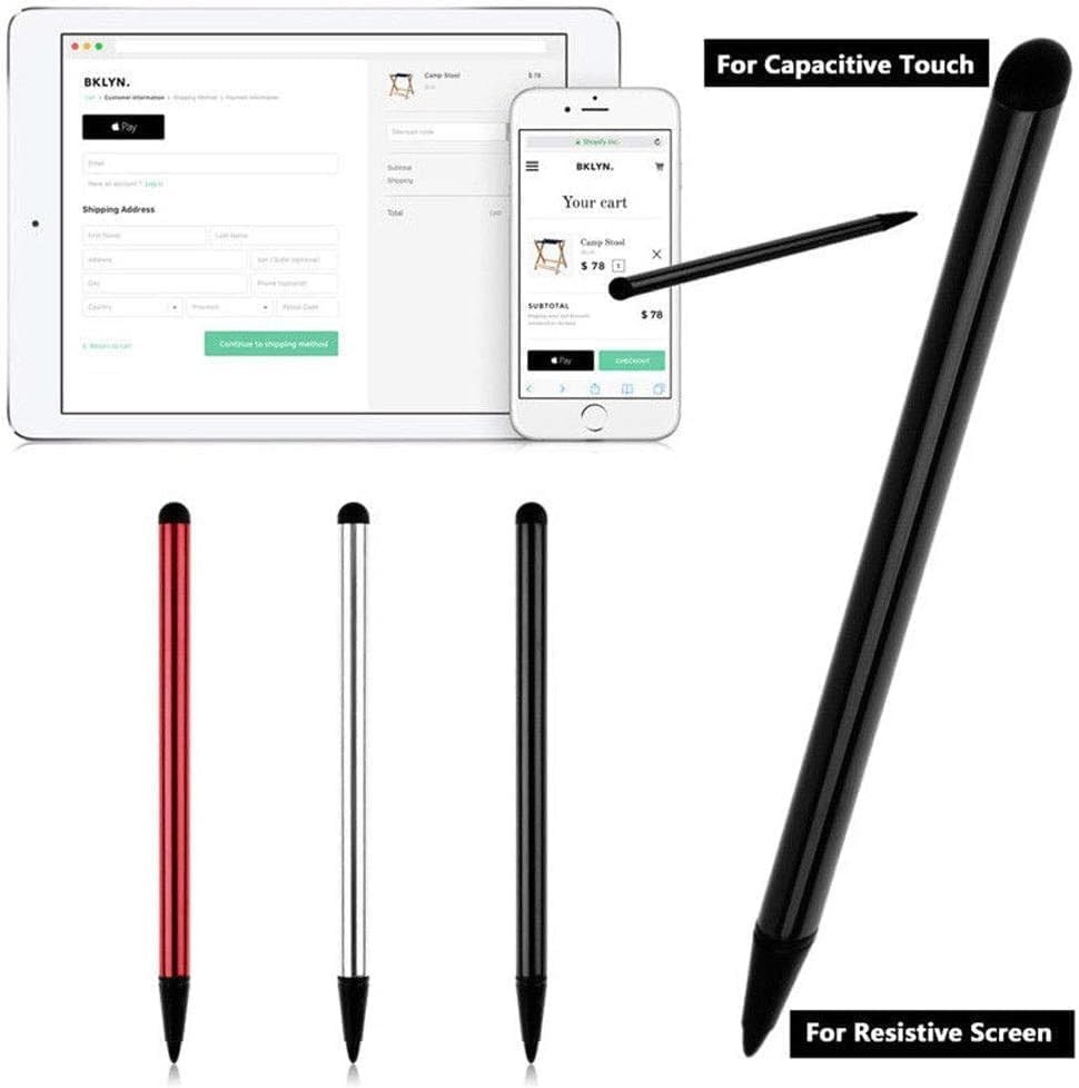 2pcs Black Stylus Pens for Universal Touch Screen Devices Compatible with iP...
