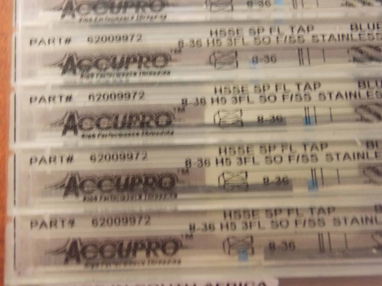 Accupro 92009972 #8-36 UNF 3 Flute Vanadium HSS Modified Bottom Taps