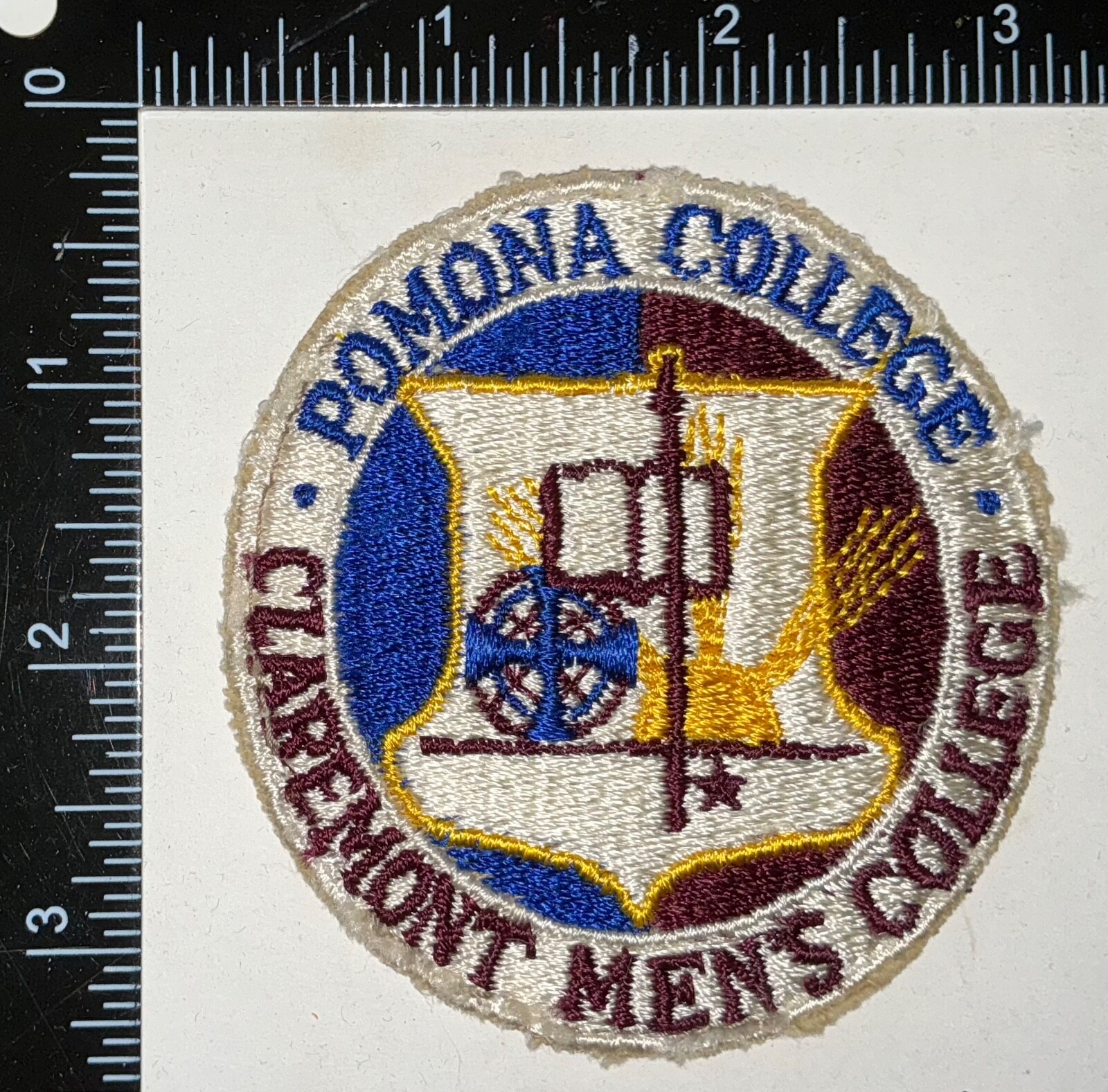 Pomona College Claremont Men’s Army Reserve Officer Training Corps ROTC Patch