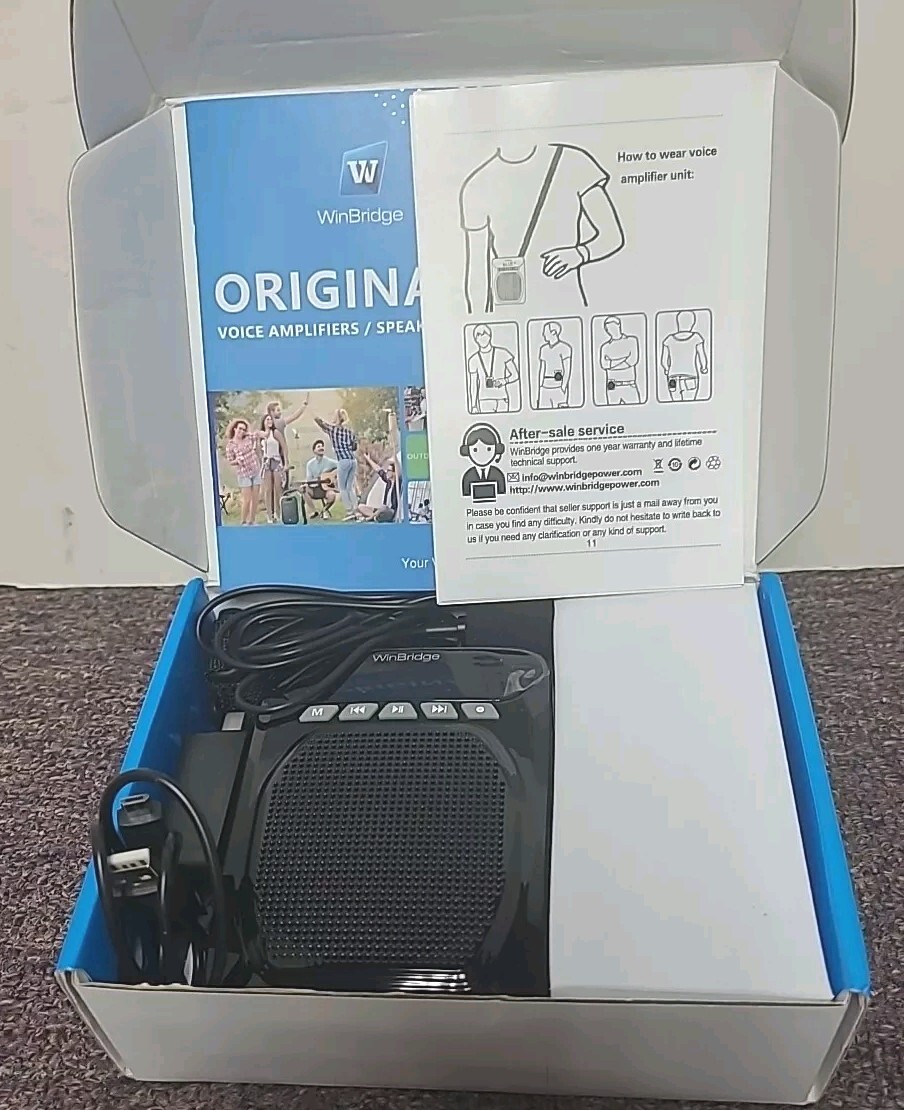 Voice Amplifier Digital Player Speaker PA System Mic & Headset WinBridge M700