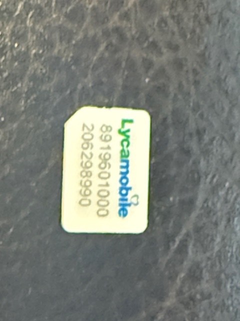 Used Lycamobile sim card usa for activation bypass/testing only (Nano Sim)