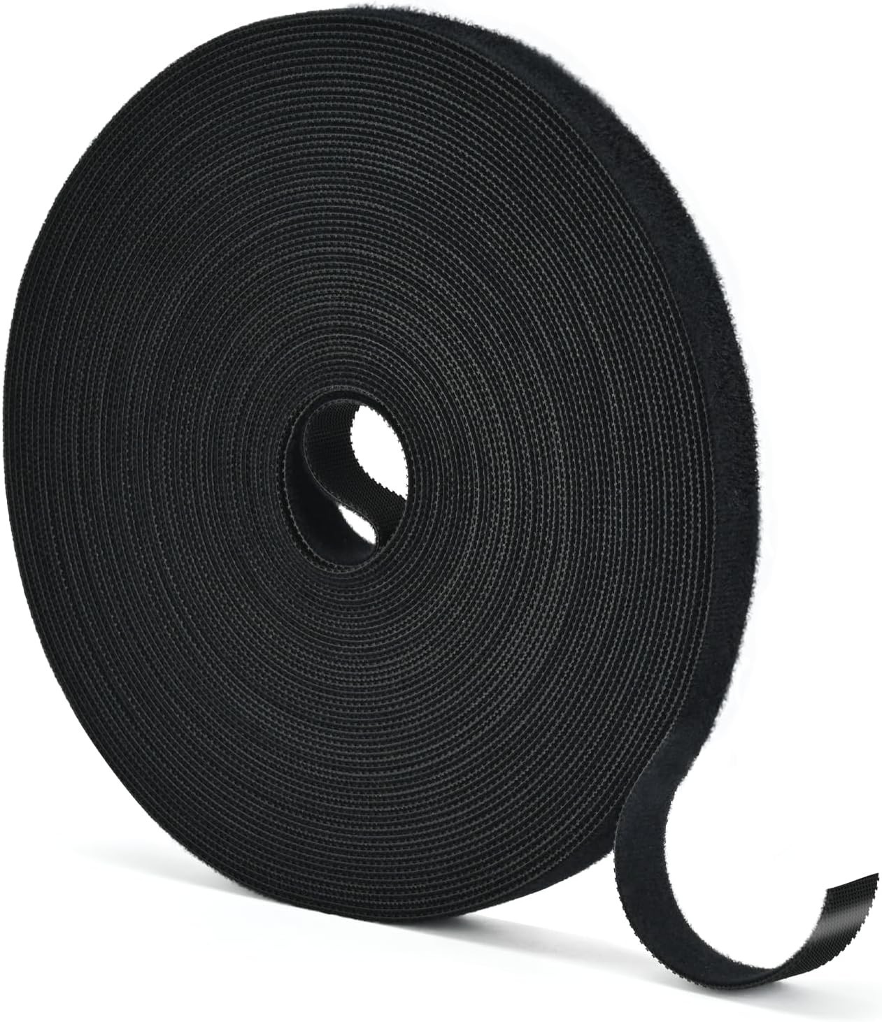 52.5 Ft x 1/2 Inch Hook and Loop Roll  Double Sided Self Gripping Straps, Adh...