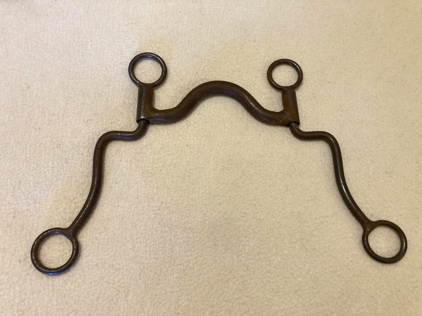 Mullen Mouth Sweet Iron Swivel Calvary Shank Western Horse Bit marked MAVERICK