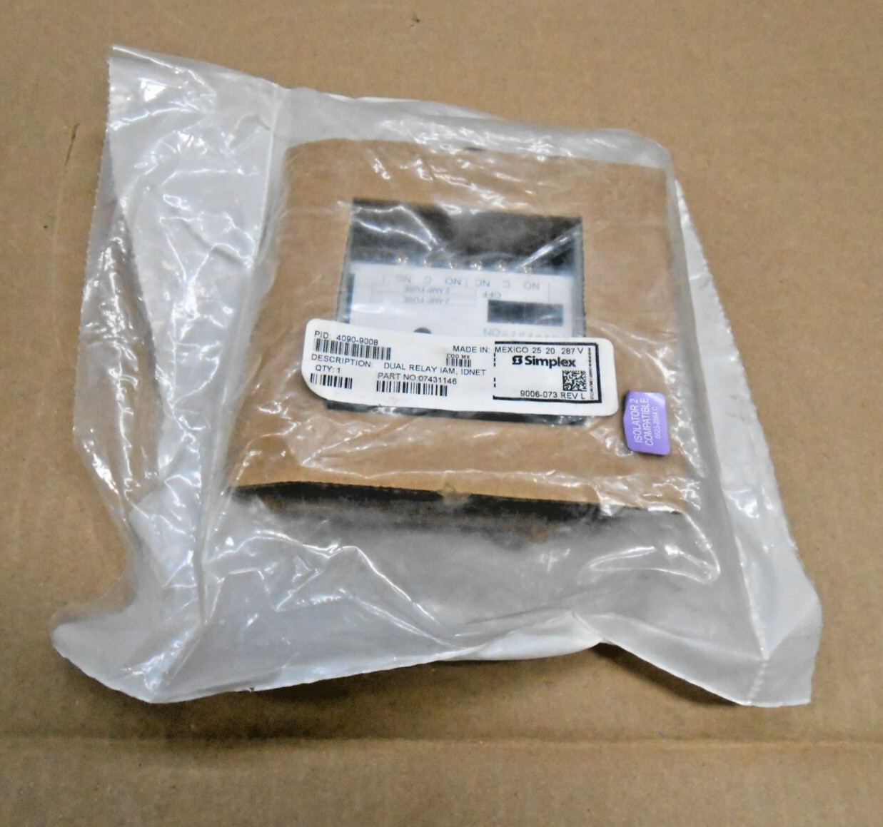 SIMPLEX 4090-9008 ZONE ADAPTER MODULE CONTROL RELAY DUAL IAM IDNET (13 AVAIL)