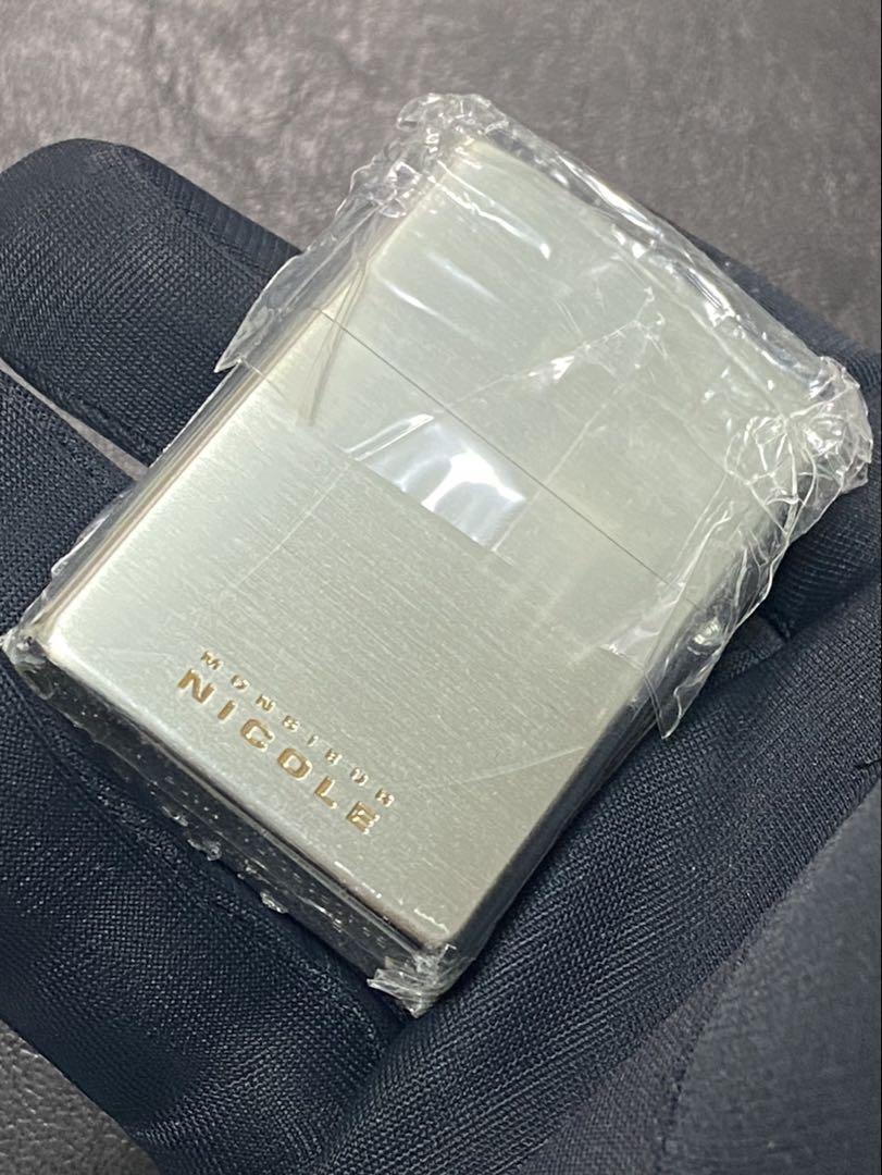 Zippo Nicole Silver Etching Double Sided Processing Lighter Regular Japan