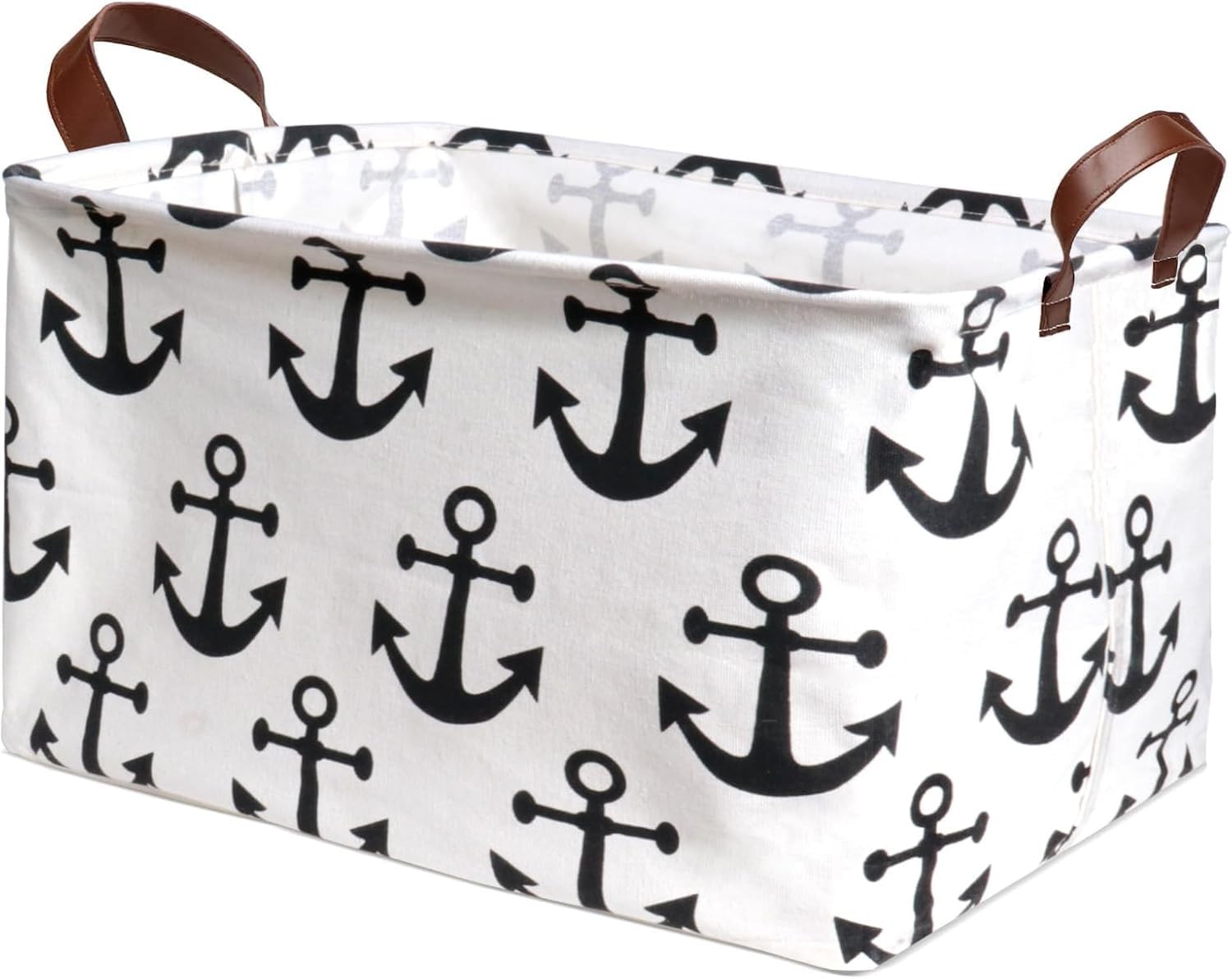 Collapsible Storage Basket with Handles, Waterproof Foldable Organizer Bin 15...