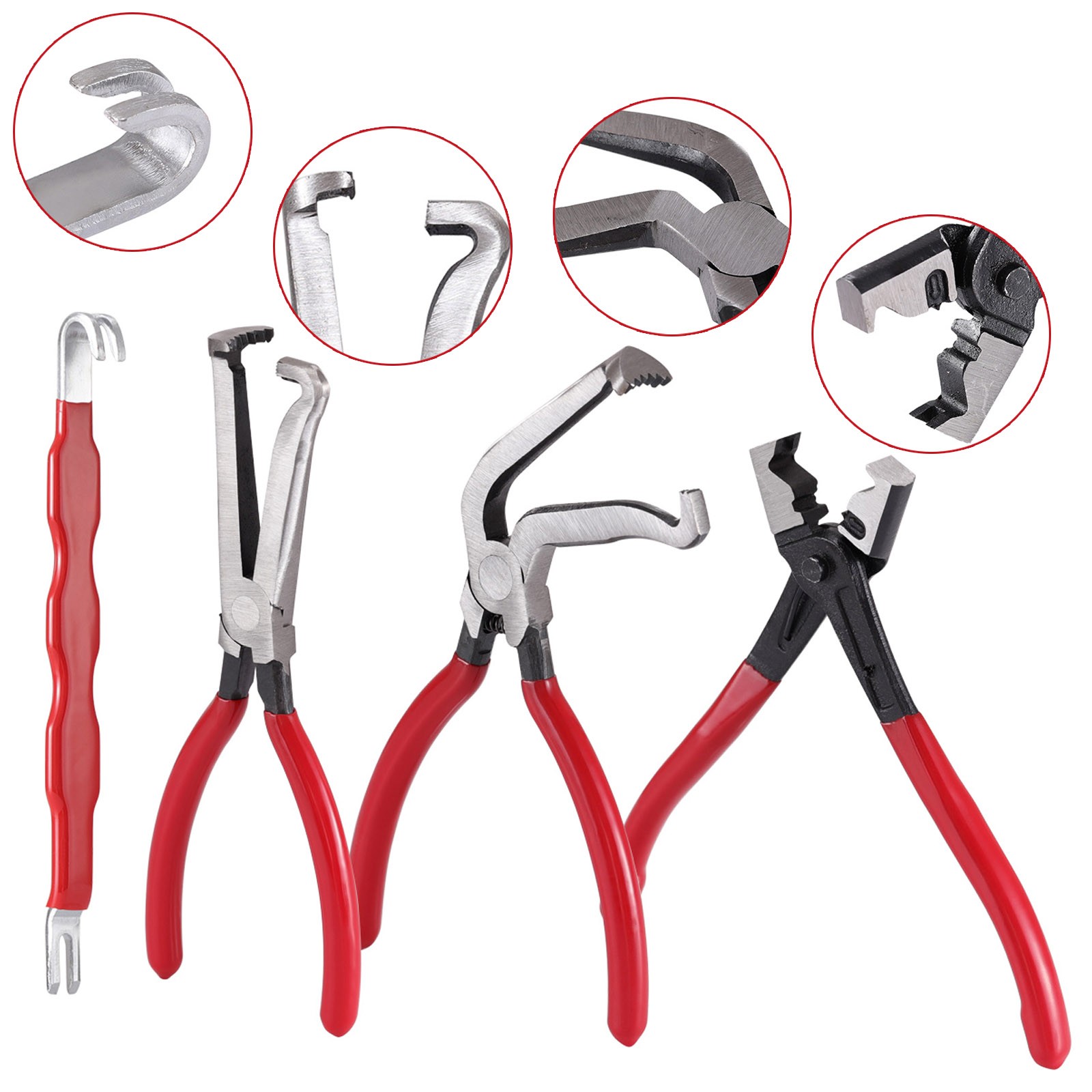 4PCS Electrical Disconnect Pliers 60° Automotive Electrical Connector Separator