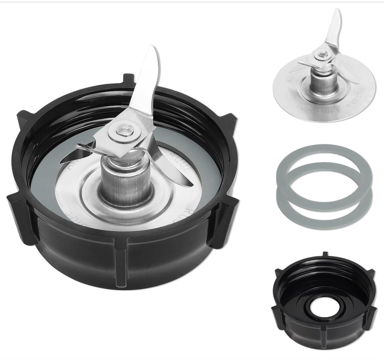Blender Parts: Ice Blade, ABS Base, 2 Gaskets – Compatible with Most Blenders