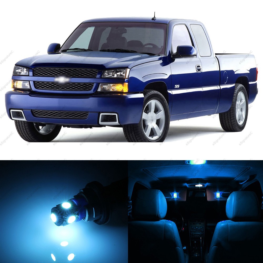 13 x ICE BLUE LED Interior Light Package For 1999 - 2006 Chevy Silverado + TOOL