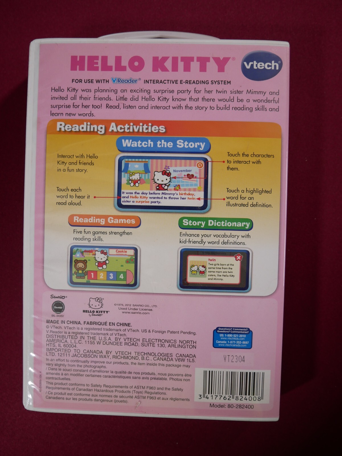 VTech V.Reader Hello Kitty's Surprise Interactive Reading Games 3-5 Years