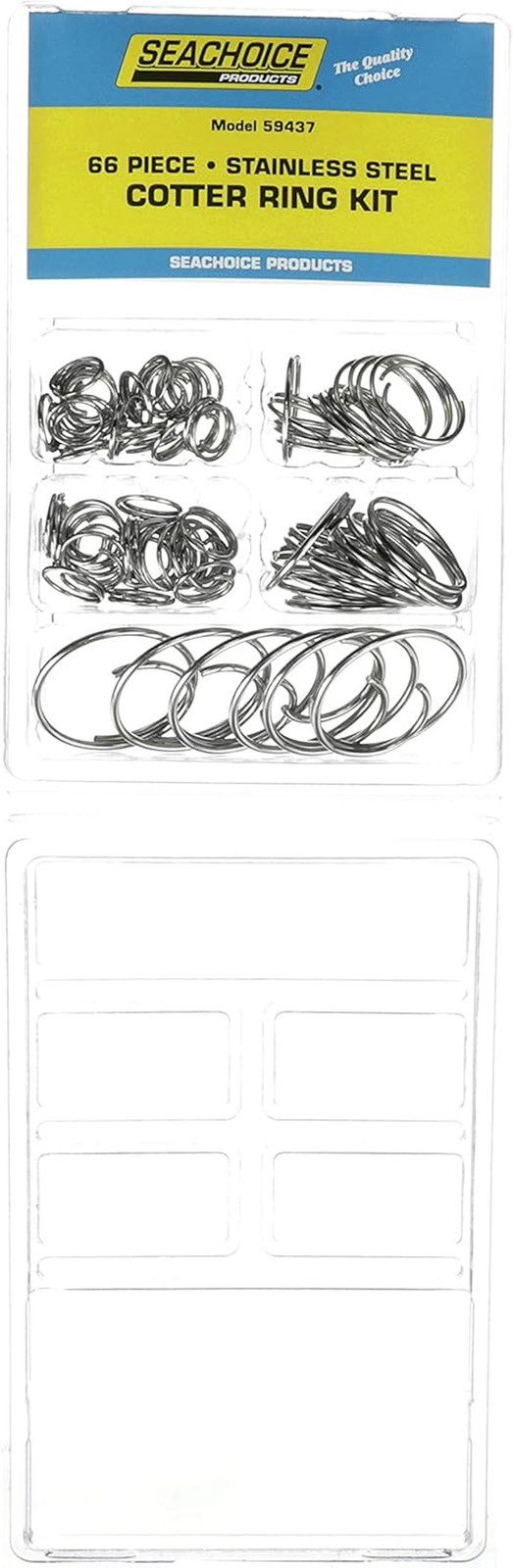 Stainless Steel Cotter Ring Kit, 66 Piece, All Popular Sizes