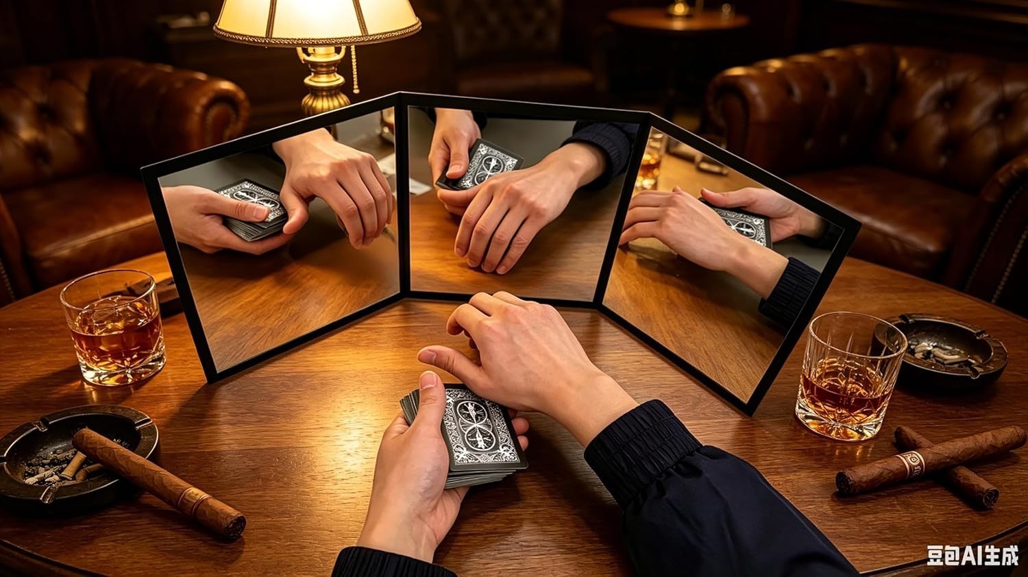 Magic Three Way Mirror Shatterproof - Foldable Close-Up...