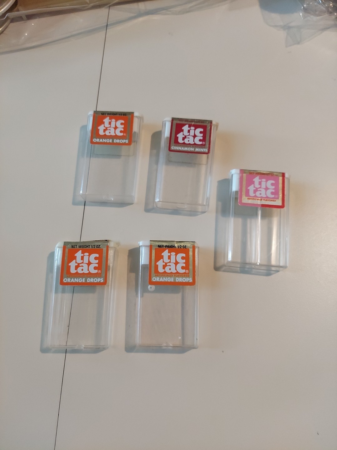 Empty Tic Tac Containers LOT OF 5