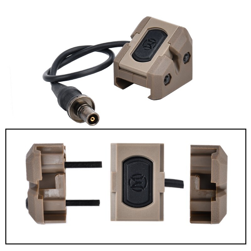Tactical Light Remote Pressure Switch Button For SF Hunt Light PEQ15 NGAL Laser