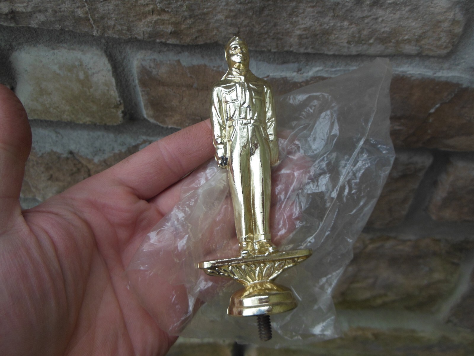 Vintage New Old Stock Army Navy Soldier Infantry Gold Trophy Finial Tropar Co.