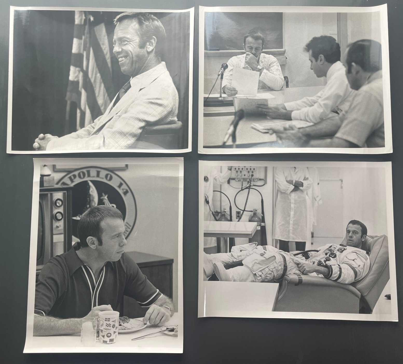 1970-71 4 DIFFERENT APOLLO 14 ASTRONAUT ALAN SHEPARD OFFICIAL NASA PRESS PHOTOS