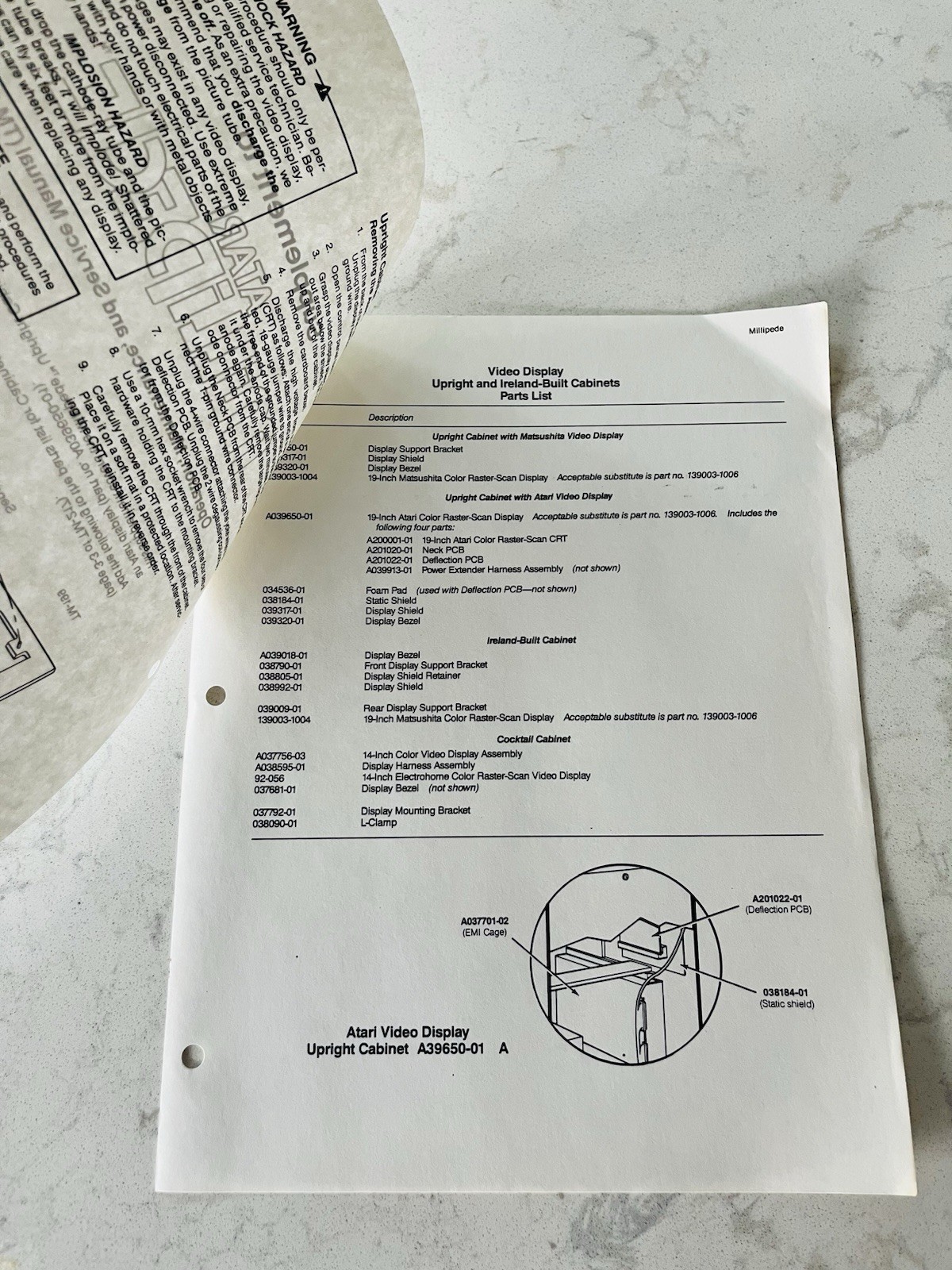 MILLIPEDE Operations Maintenance and Service Manual + Schematics + Supp. 1982