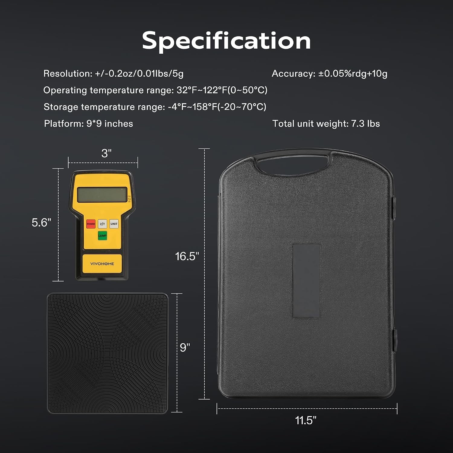 Portable 220 lb Digital Refrigerant Charging Weight Scale