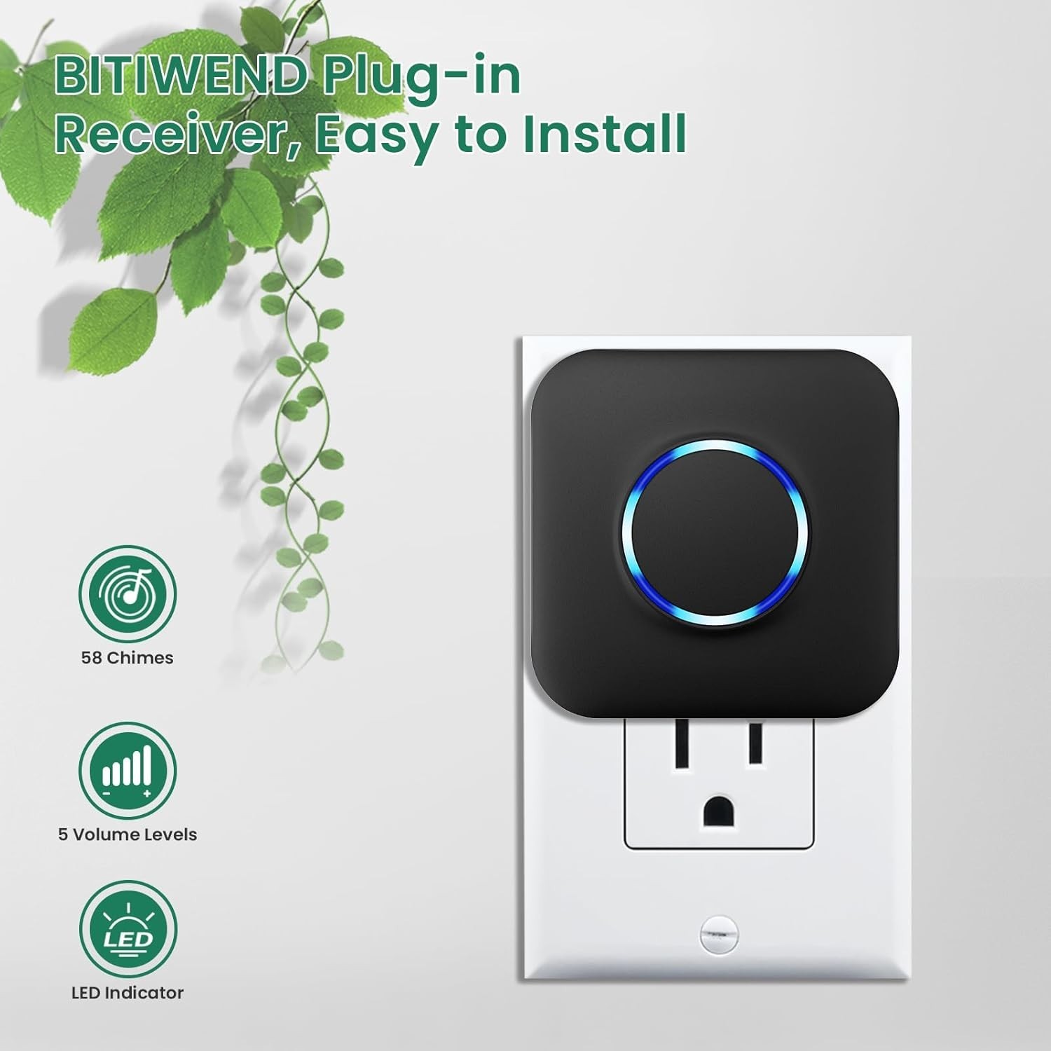 Driveway Alarm Motion Sensor, Bistee 600FT Range Wireless Driveway Alarm Outd...