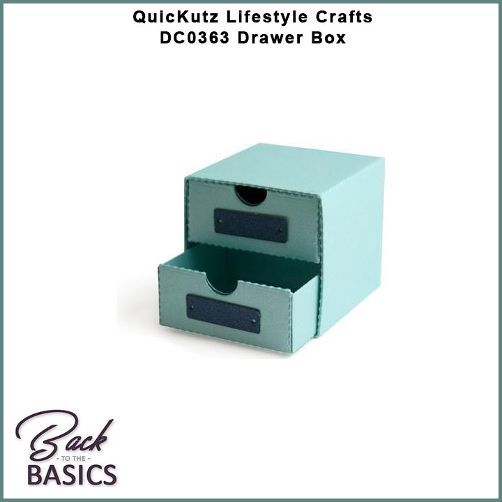 QuicKutz LIfestyle Crafts Drawer Box Cutting Die Set DC0363 2"x2"x2" Assembled