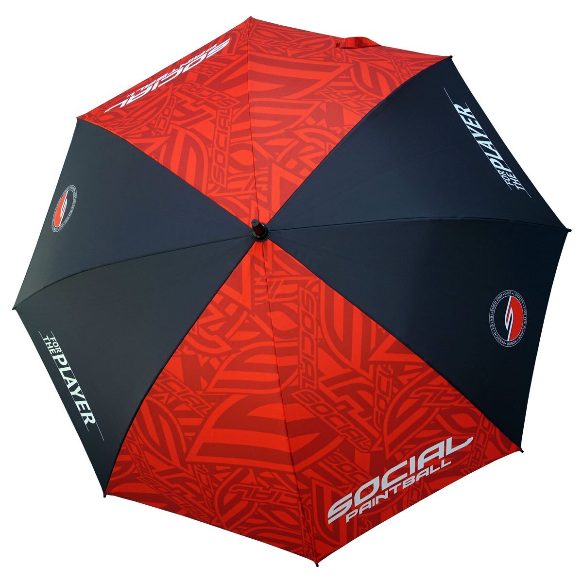 Social Paintball 48 Inch Umbrella Red/Black