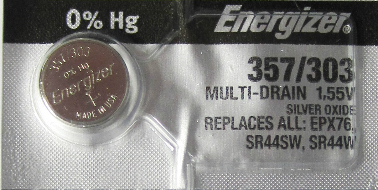 2 Energizer Silver Oxide SR44SW SR44W SR44 1.55V Battery